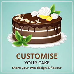 Customized Cake Truffle 16 PORTIONs - Corporate Cake for Promotion