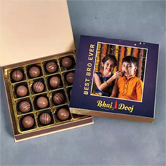 Personalised Chocolate Truffles Box For Bhai Dooj - Send Chocolate Gifts For Bhaidooj