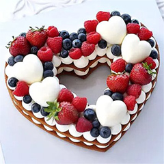 Yummy Heart Shaped Chocolate Cake 1 Kg - Heart Shaped Cakes