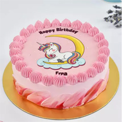 Cute Unicorn Cake 4 Portion : Cake to Umm Al Quwain