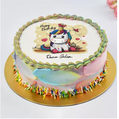 Happy Birthday Unicorn Half Kg Chocolate Cake