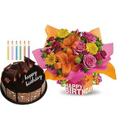 Special Birthday Surprise : Flowers with Cake Dubai