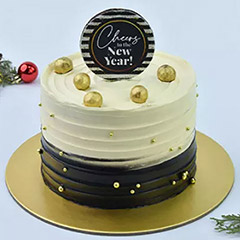 Cheers New Year Red Velvet Cake - New Year Gifts