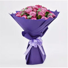Eternal 20 Purple Rose Bouquet - Flower Delivery in Ajman