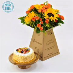 Sugar Free Cake and Flowers