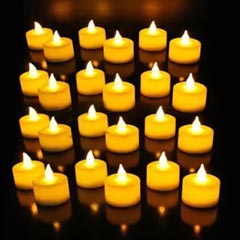 LED T Light Candle 24 Pcs - Diwali Diyas