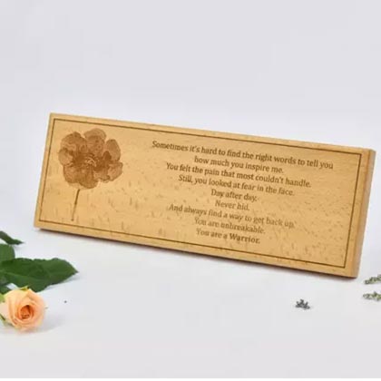 Rose Day Motivation Quote Plaque