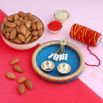 Bhaidooj Thali Blue