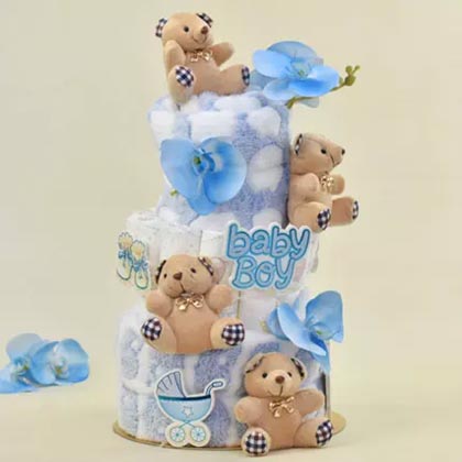 Baby Boy Happiness Diaper Bouquet