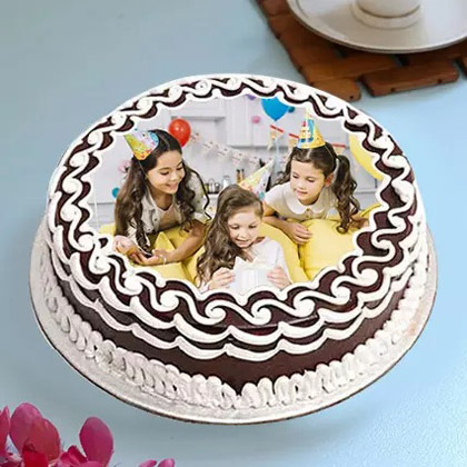 Delightful Birthday Photo Cake