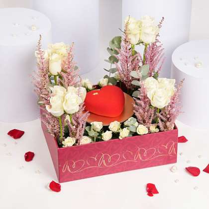 Because You Stole My Heart Box of Roses And Cake