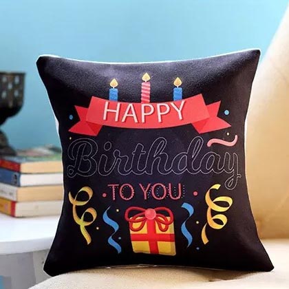 Birthday Candles and Gift Cushion